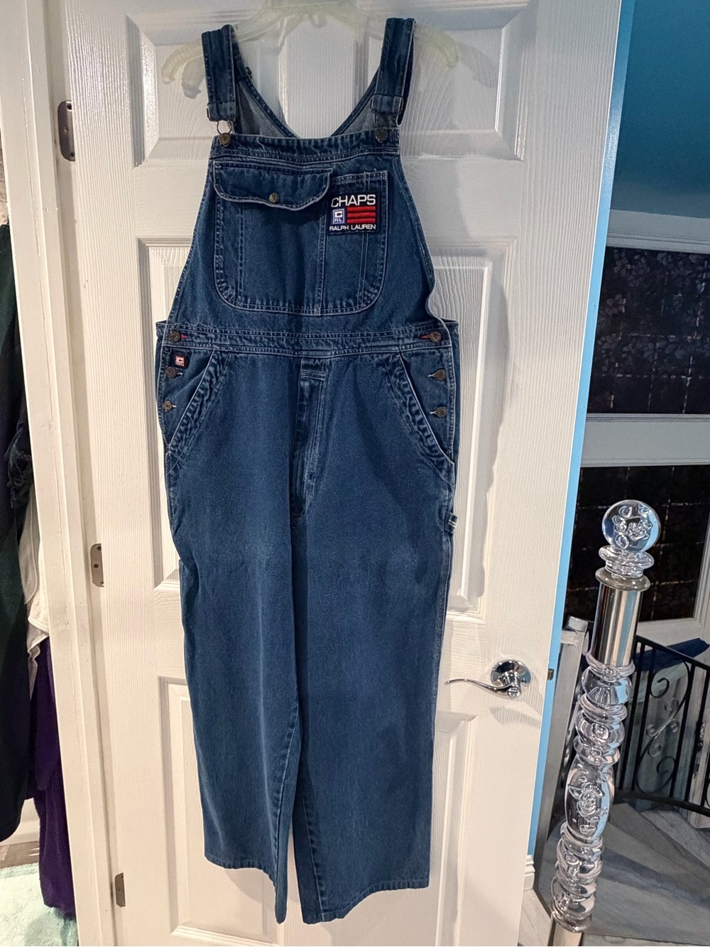 Chaps Women's Indigo Denim Overalls